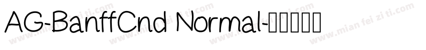 AG-BanffCnd Normal字体转换